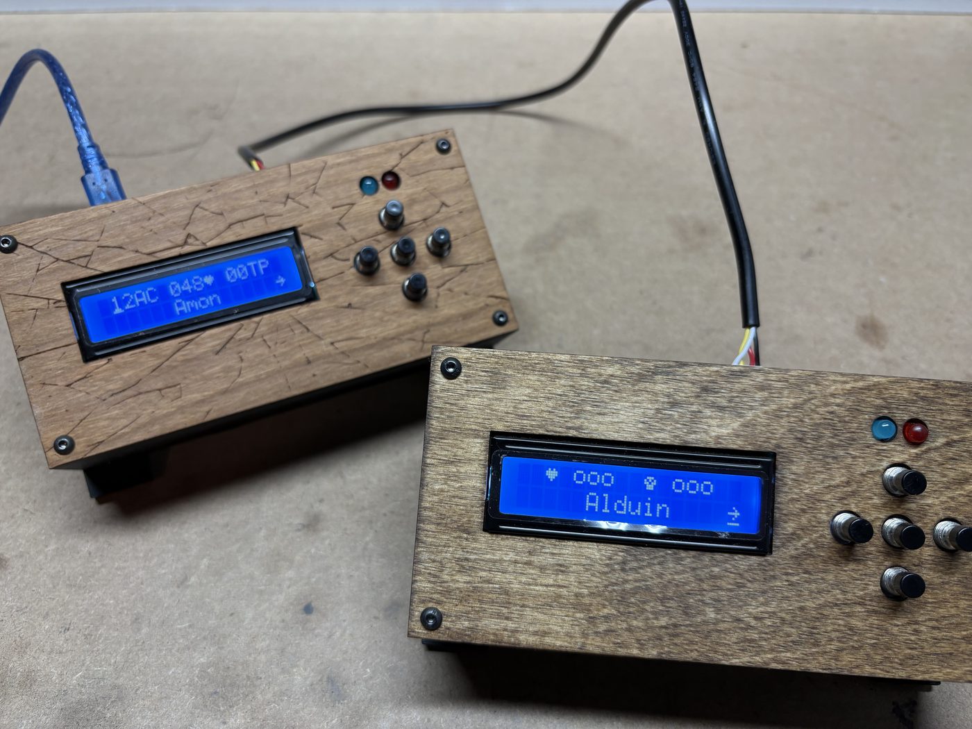 Several stat tracker modules linked together