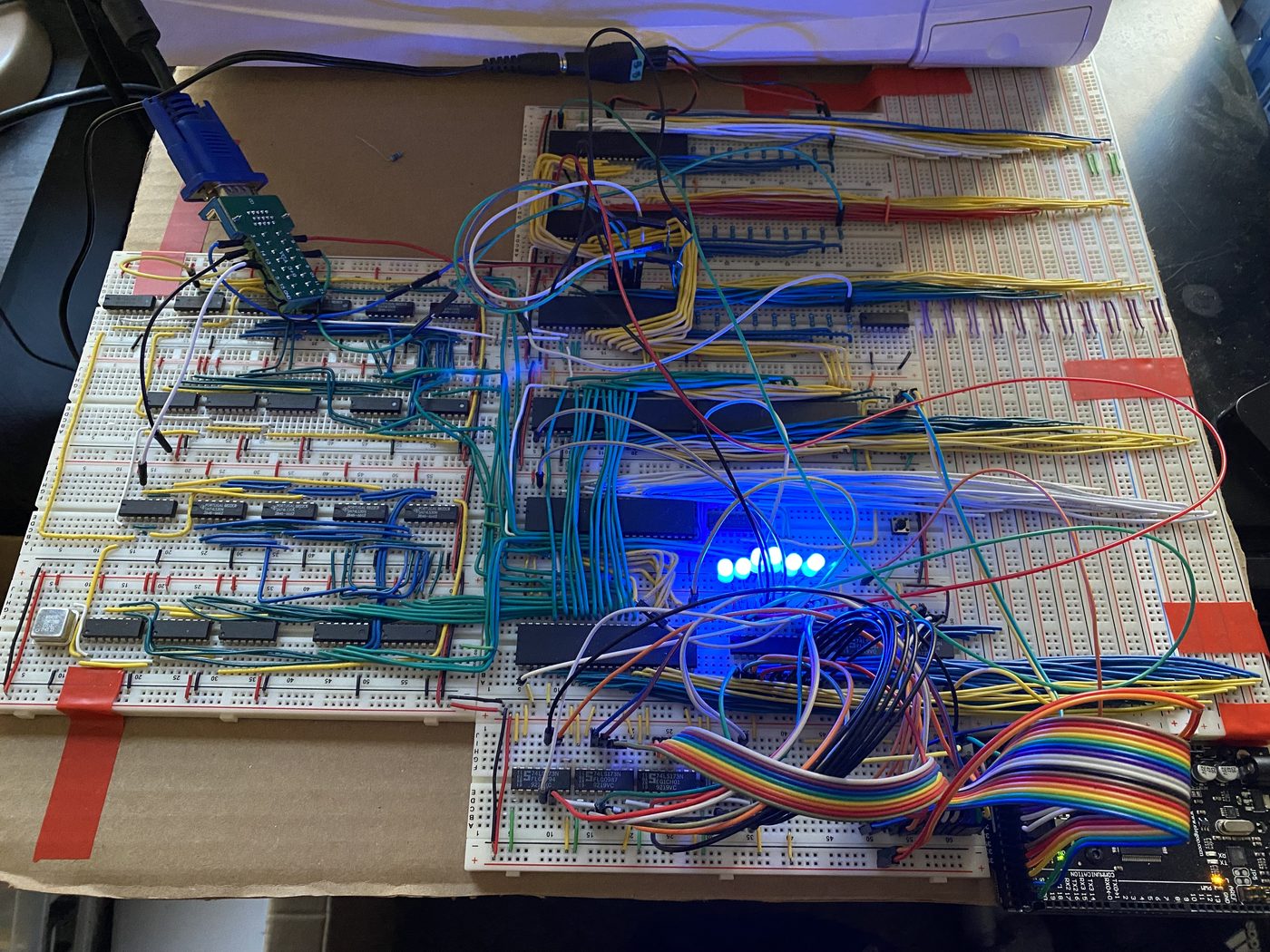 VGA graphics card built on breadboards