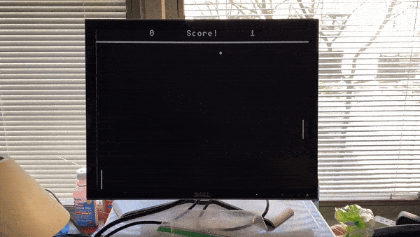 Pong played by two AIs on the VGA card