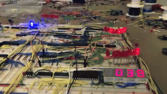 Ben Eater 8-bit computer on breadboards