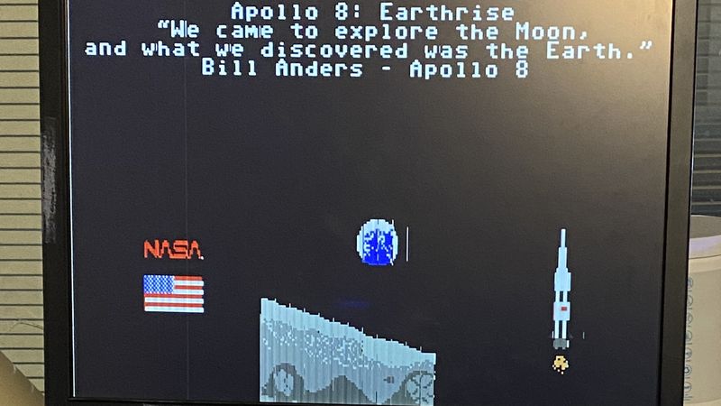 VGA graphics card earthrise space demo